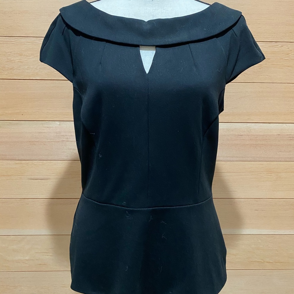 WHBM boat neck peplum top
